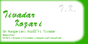 tivadar kozari business card